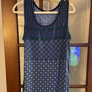 Max Studio Sleeveless Navy Medallion Dress Size Large